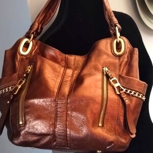 Gorgeous Bronze Metallic B.Markowsky Hobo Bag